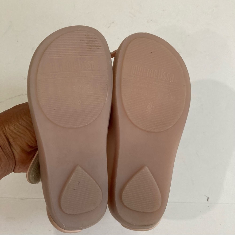 Mini Melissa Ultragirl II Kitty Cat Mary Jane Ballet Flats Light Pink Jelly 10 - Picture 11 of 11